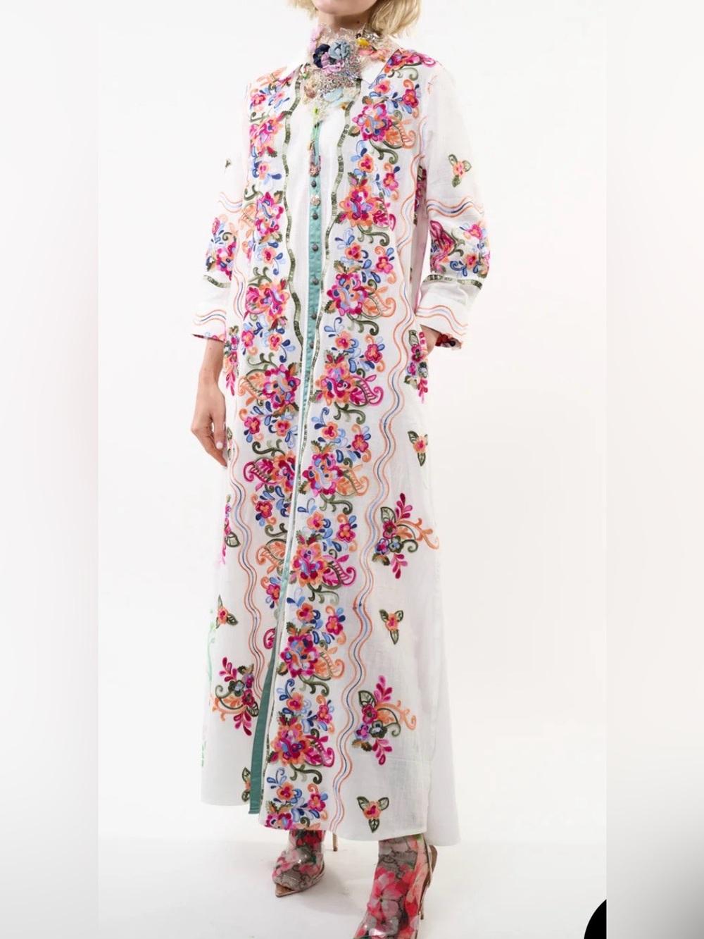 Aratta Silent Journey Beauty Mark Maxi Duster XS